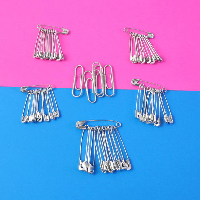 Multipurpose Metal Safety Pin Assortment Set by Your Brand