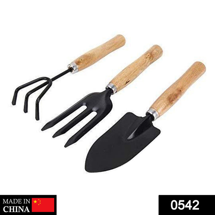 Gardening Tools - Hand Cultivator, Small Trowel, Garden Fork (Set of 3) by Your Brand