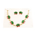Traditional Green & Lotus Motif Jewellery Set by Your Brand