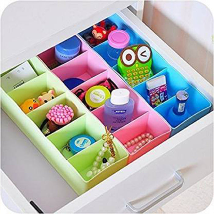 Desktop Storage Organizer Box Set - 5 Grid Compartments (4-Piece)