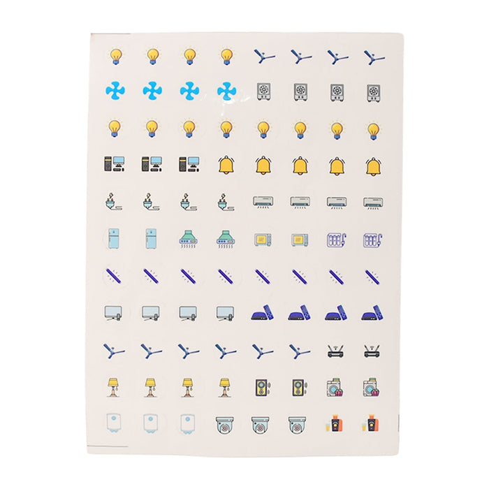 Pack of 10 Sheet Smart Switch Icon Sticker Sheet (10 Sheet, multi Icons) by Your Brand