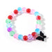 Premium Multicolor Crackle-Bead Stretch Bracelet (1 Pc) by Your Brand
