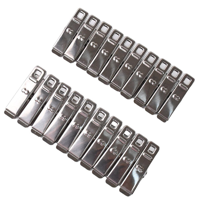 Cloth Drying Pins Stainless Steel Cloth Clips (20 Pcs Set) by Your Brand