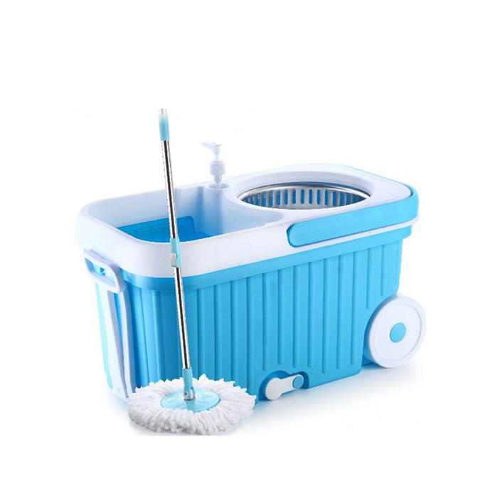 Spin Mop with Bigger Wheels and Plastic Auto Fold Handle for 360 Degree Cleaning by Your Brand