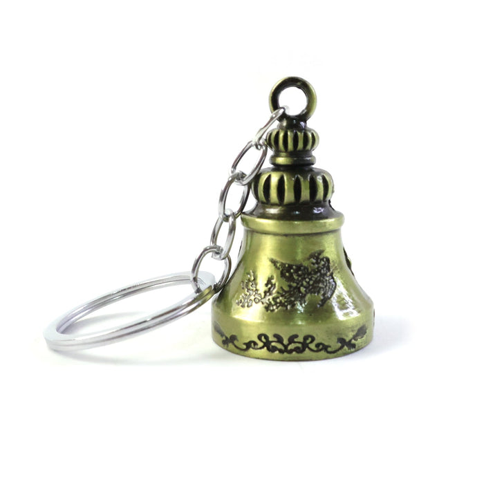 Metal Small Temple Bell Keychain, Motorcycle Bell Keychain (1 Pc / Mix Color) by Your Brand