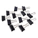 Medium Size Heavy-Duty Black Binder Clips Set (32 mm, 12 Pc) by Your Brand