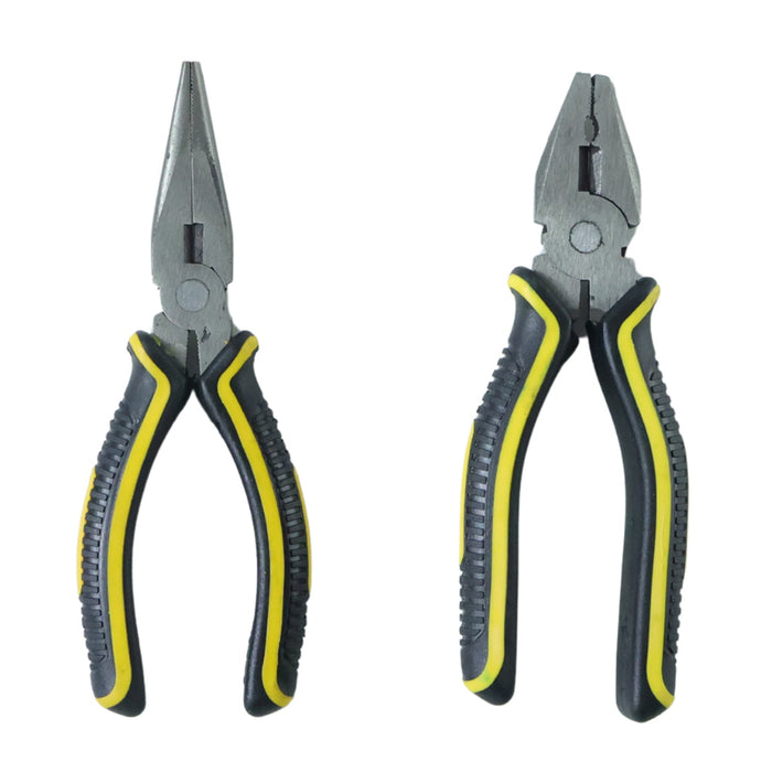 Pliers and Long Nose Pliers Set with Anti Slip Grip Handle (2 Pc Set) by Your Brand