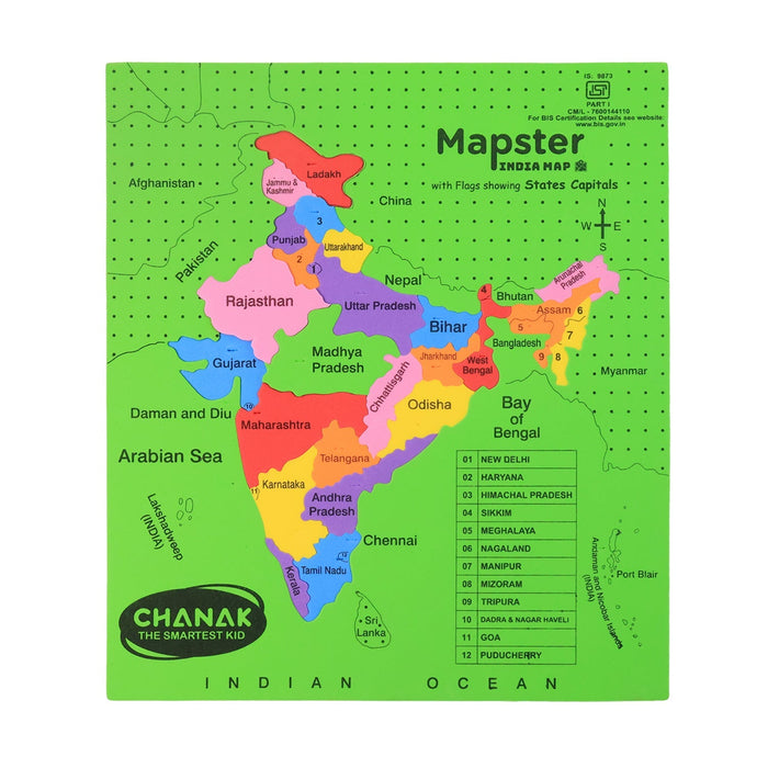 Aditi Mapster India Map EVA Foam Puzzle Set by Your Brand