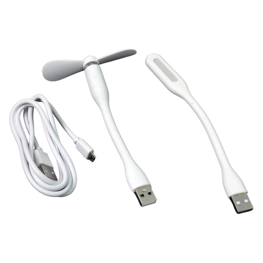 Portable Mini USB Fan, USB Light & Micro USB Cable (3 Pcs Set) by Your Brand