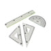 4-Piece Geometry Set, Triangle Ruler Protractor Straight Ruler by Your Brand