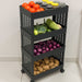 4-Layer Plastic Storage Rack with Wheels by Your Brand