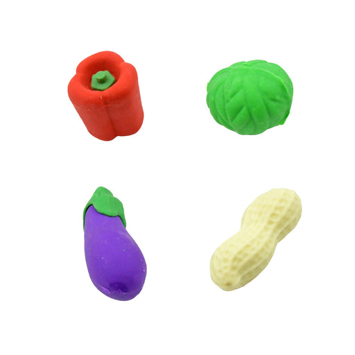 Mini Cute Vegetable & Fruit Erasers (4 Pc): Pencil Rubbers for Kids by Your Brand
