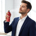 stylish red fragrance deodorant spray can