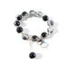 Elegant Black & Crystal Beaded Charm Bracelet by Your Brand