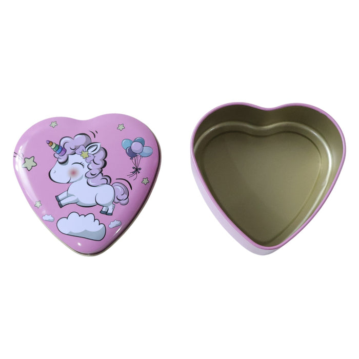 Heart Shaped Unicorn Printed Multipurpose Storage Box (1 Pc) by Your Brand