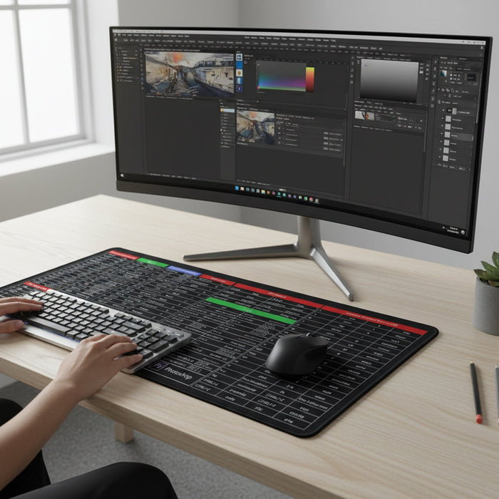 Shortcut Keyboard Mouse Pad Extended Desk Mat 70 x 30 Cm by Your Brand