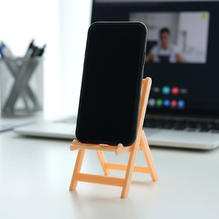 Mini Chair Shape Mobile Stand Holder (1 Pc / Peach Color) by Your Brand