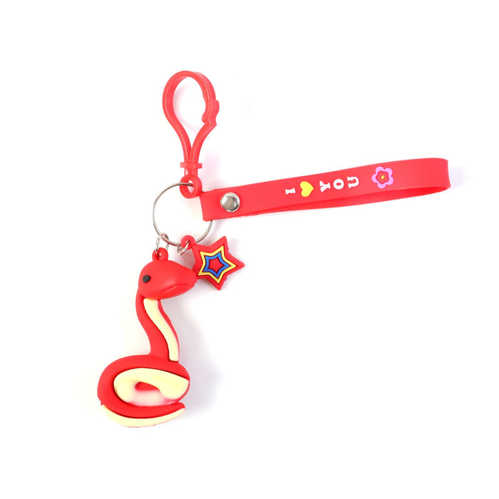 Cute Snake Shape Keychain (1 Pc) by Your Brand