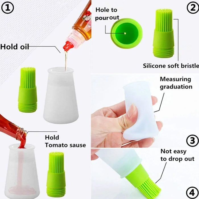 Silicone Cooking Oil Bottle With Basting Brush (Cap Not Include) by Your Brand