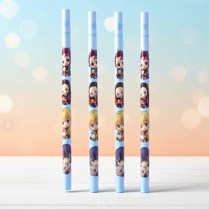 Cartoon Printed Pencil Set for Kids – Cute School Writing Pencils (4 Pc) by Your Brand