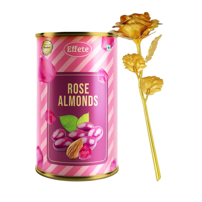Golden Rose with Almonds chocolate Gift Set (1 Set) by Your Brand