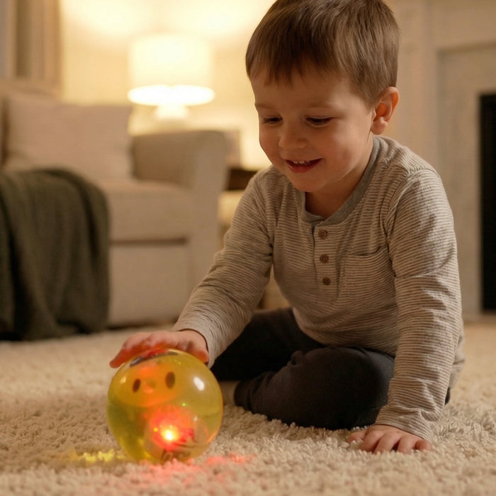 Smiley Face Sensory Light Water Ball Toy for Kids (1 Pc) by Your Brand