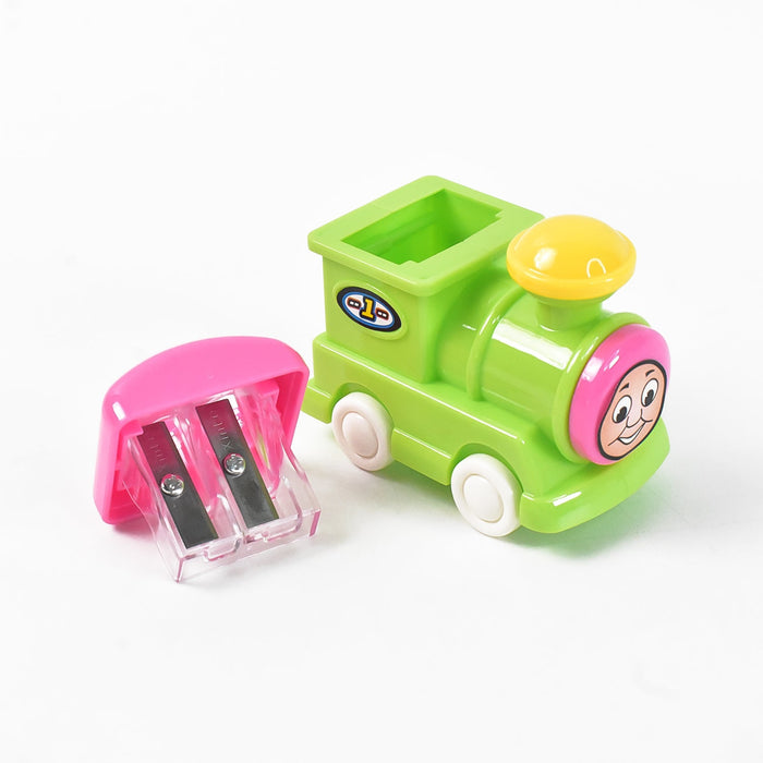Train Double Hole Pencil Sharpener (1 Pc) by Your Brand