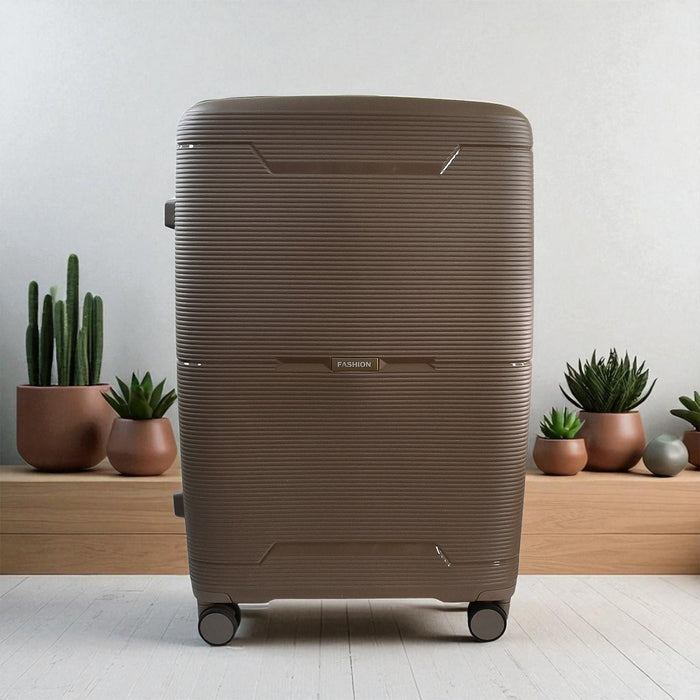 Hard-Shell Trolley Luggage Bag (Set of 3-pice / Mix Color) by Your Brand