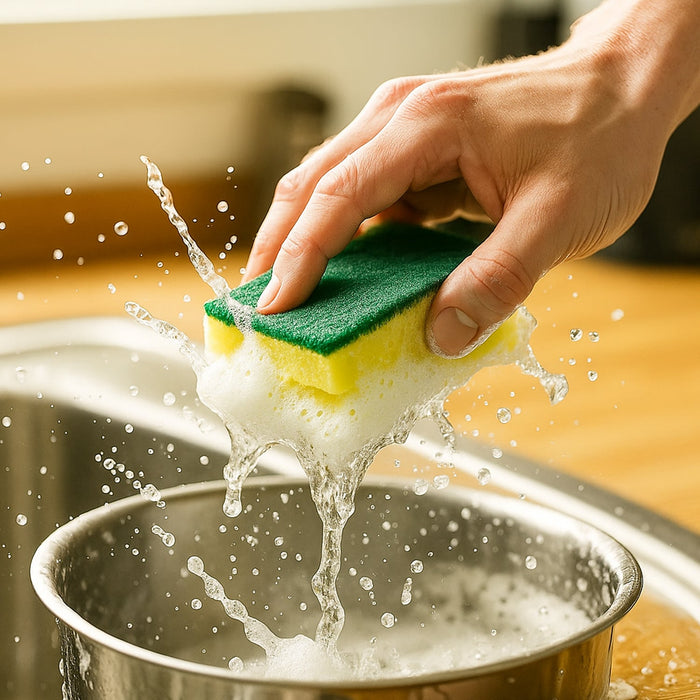 Scrub Sponge 2 in 1 PAD for Kitchen, Sink, Bathroom Cleaning Scrubber (3 Pc) by Your Brand