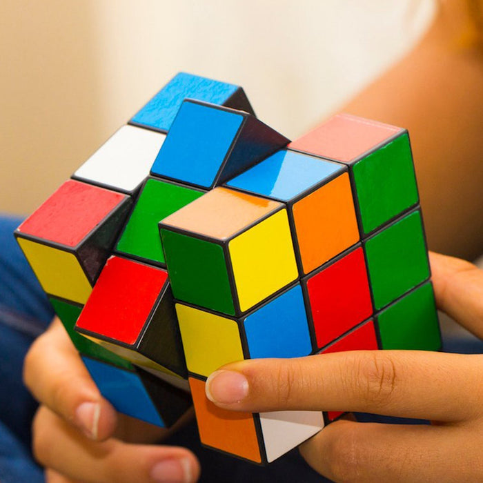 Plastic Fancy 3x3 Small Cube Puzzles Game - 2 Pieces (Multicolour) by Your Brand