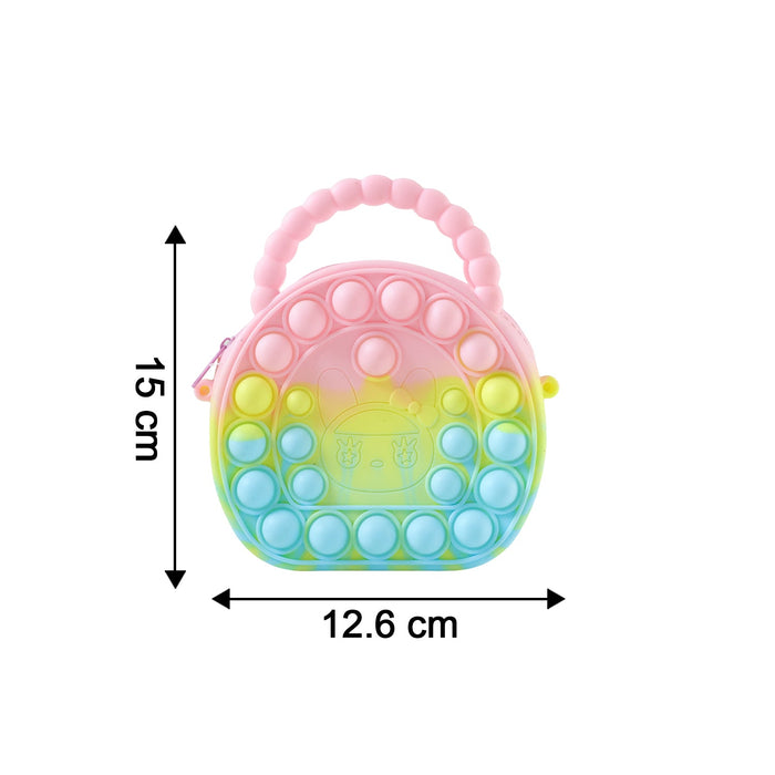 Rainbow Round Silicone Pop It Coin Purse (1 Pc) by Your Brand