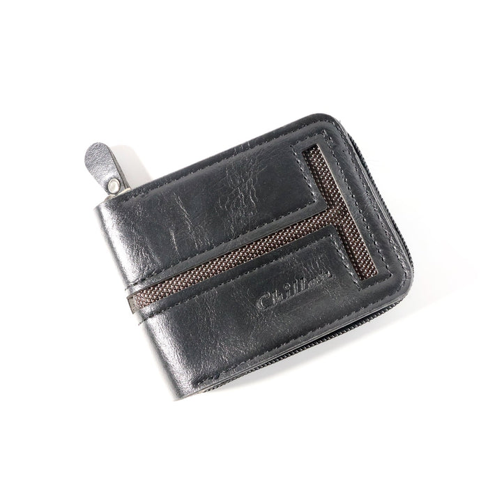 Compact Zip-Around Card Holder Wallet for Men & Women (1 Pc) by Your Brand