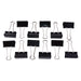 Extra Large Heavy-Duty Black Binder Clips Set (41 mm, 12 Pc) by Your Brand