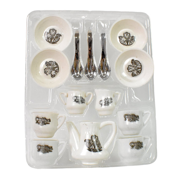 Tickles Tea toy Set | Coffee Kitchen Plastic Set (14 Pcs / Mix Size & Design) by Your Brand