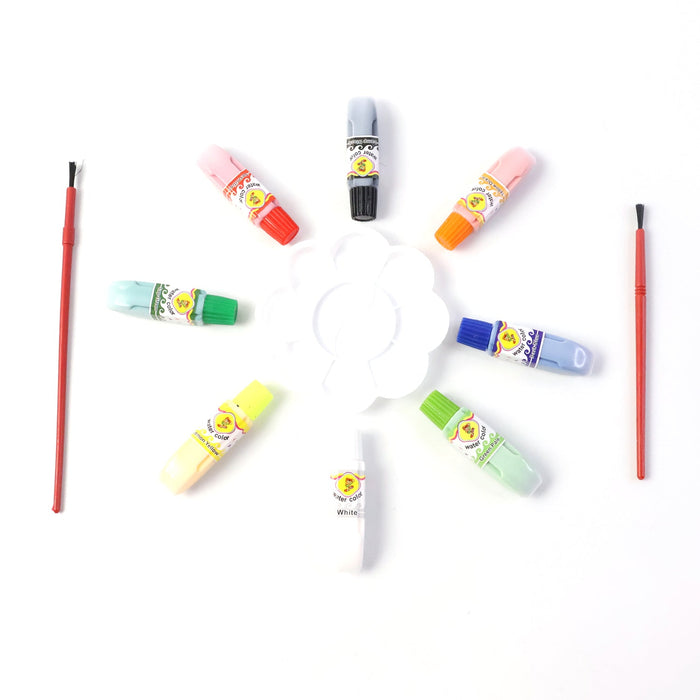 Watercolor Paint Set with 8 Vibrant Colors, Brushes, and Palette by Your Brand