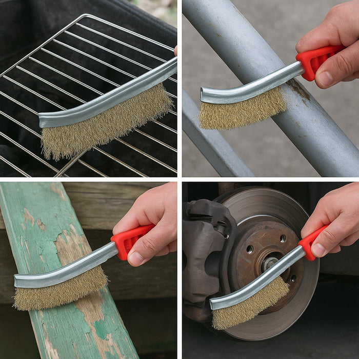 Stainless Steel Wire Hand Brush Metal Cleaner Rust Paint Removing Tool by Your Brand