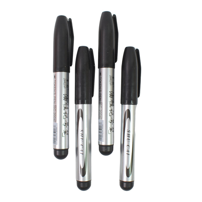Black Marker used in all kinds of school, college (4 Pcs Set) by Your Brand