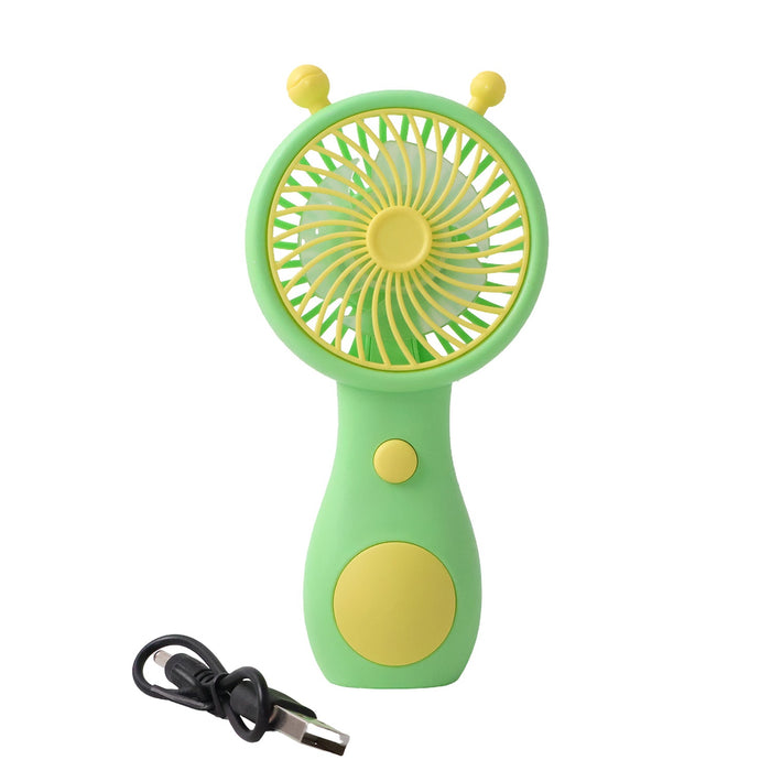 Cute Cartoon Style Rechargeable Mini Handheld Fan (1 Pc) by Your Brand