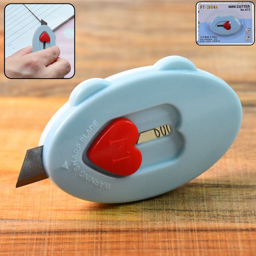 Mini Utility Cutter / Knife with Heart-Shaped Safety Lock (1 Pc) by Your Brand