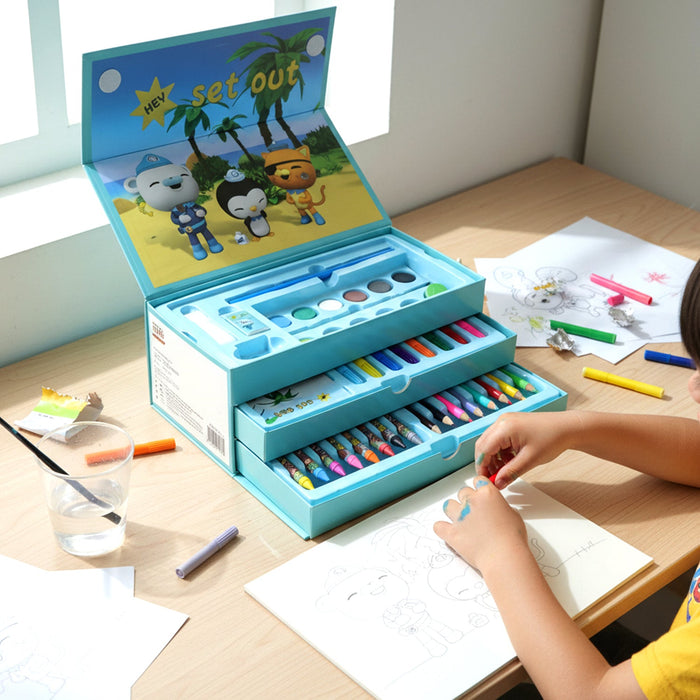 Drawing Kit Box for Kids with Colors & Tools (1 Pc) by Your Brand