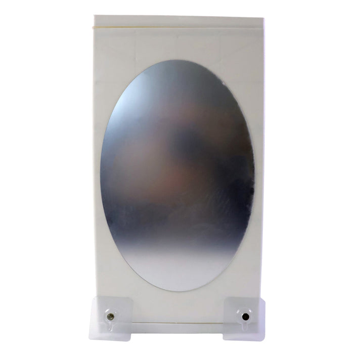 Rotating bathroom organizer with mirro