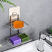 Kitchen Bathroom Soaps Storage Rack with 2 Hook for Home by Your Brand