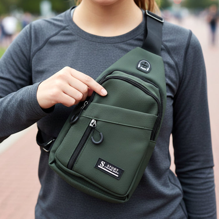 Durable Waist Bag Zipper Crossbody Sling Bag (1 Pc) by Your Brand