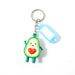 Cute Avocado Cartoon Keychain with Name Tag Holder (1 Pc) by Your Brand