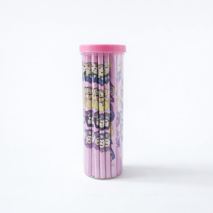 Cartoon Printed Wooden Pencil Set (50 Pc Pack) by Your Brand