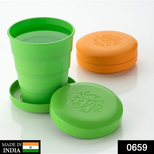 Portable Folding Travel Cup with Lid | Compact Expandable Tumbler for Kids & Camping by Your Brand
