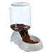White automatic gravity feeder for pets – keeps dry food fresh and always available