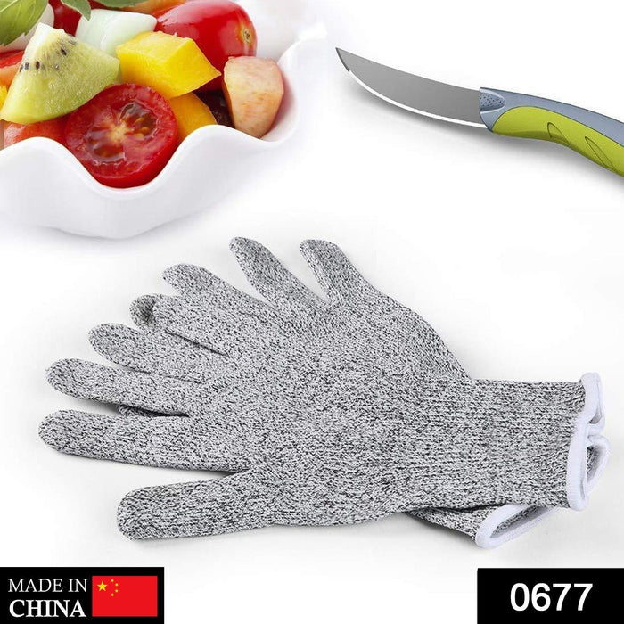 Anti Cutting Resistant Hand Safety Cut-Proof Protection Gloves (Multicolour) by Your Brand