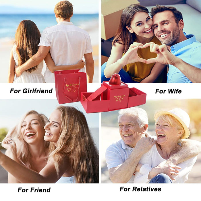 Christmas Gifts for Women Rose Ring Box Jewellery Box by Your Brand