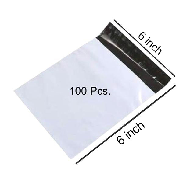 Tamper Proof Courier Bags (06X06 inch) Pack of 100Pcs by Your Brand